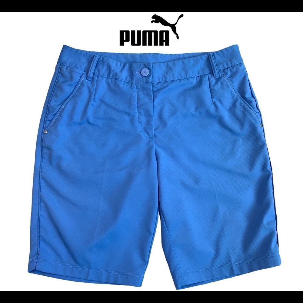 Puma golf blue shorts tennis outdoors hiking Sz 8